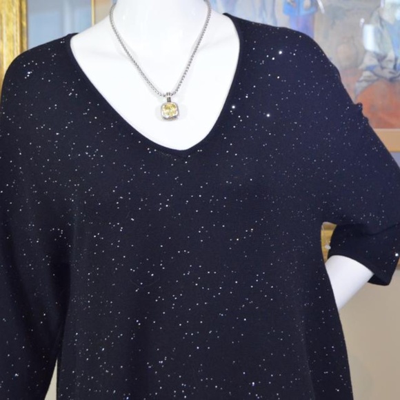 🎄 Holiday Glam ✨ Sparkle season ready! St. John wool V-neck  all wool. - Picture 10 of 11